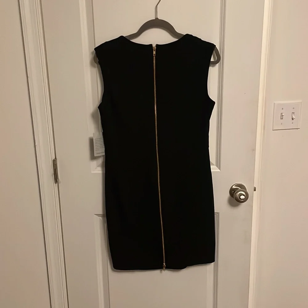 BEBE WOMENS LITTLE BLACK DRESS WITH PLUNGING DEEP V NECKLINE - Picture 4 of 6